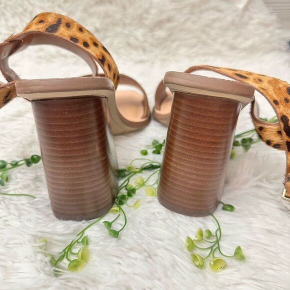 Gianni Bini Marilane Animal Print Dyed Fur Slingback Open toe Sandals sz 9M - Picture 7 of 12